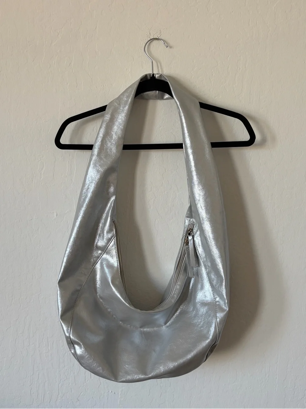Urban Outfitters Silver Metallic Hobo Bag